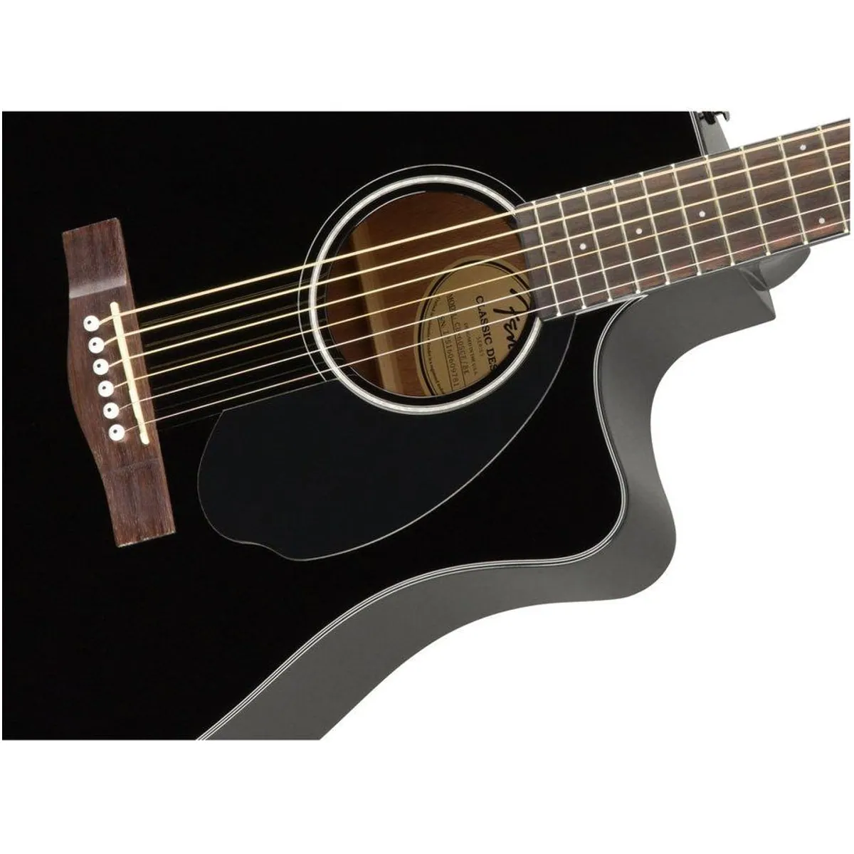 Fender CD-60SCE Black Westerngitarre, Dreadnought, Fishman Tonabnehmer 4