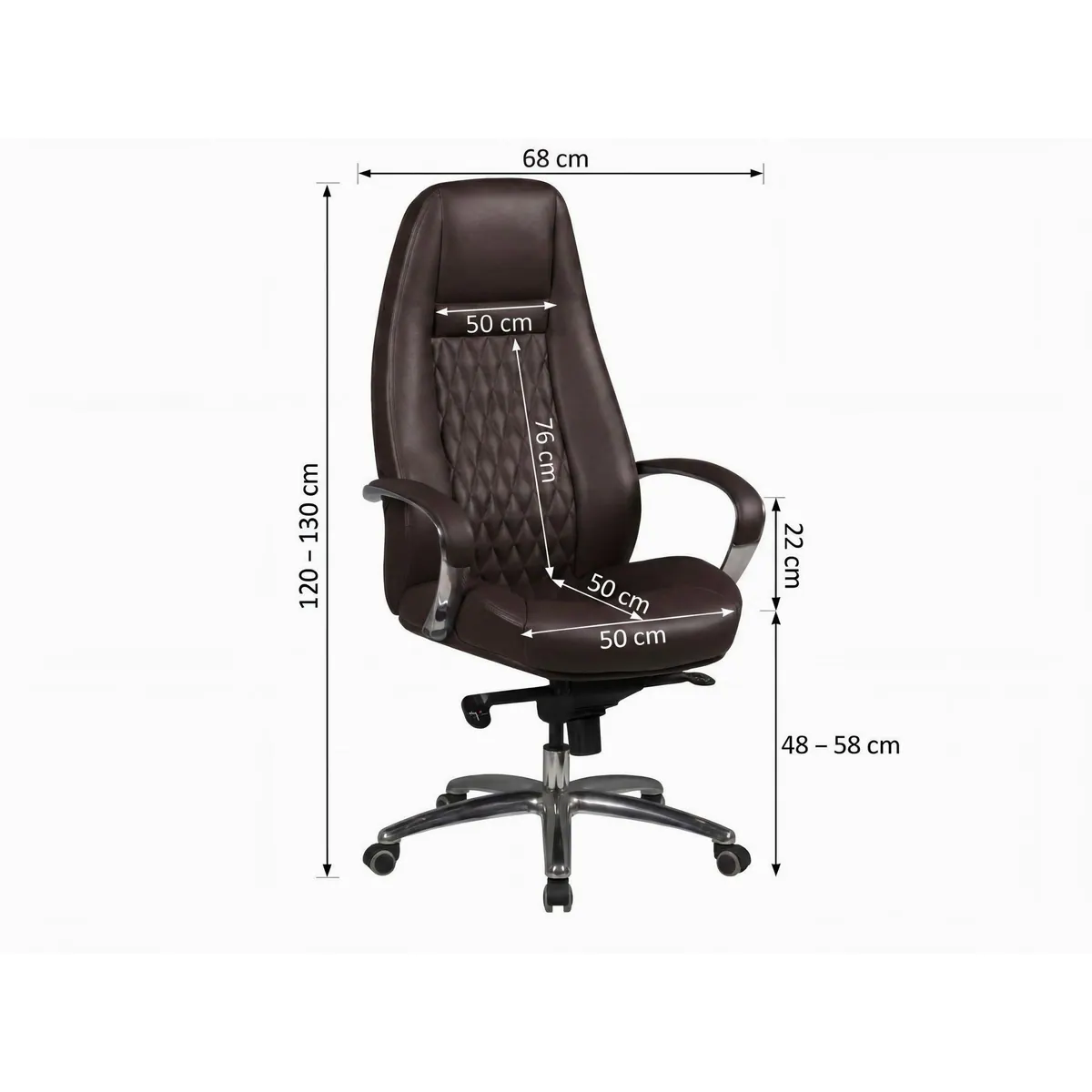 FINEBUY Chefsessel AUSTIN, ergonomisch, Echtleder, hohe Rückenlehne 3