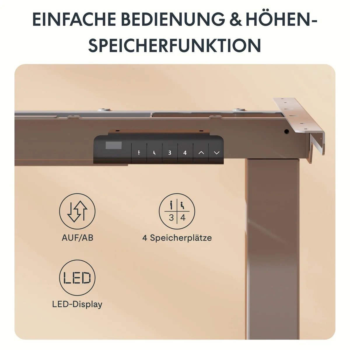 FLEXISPOT Basic Plus Schreibtisch, elektrisch höhenverstellbar, stabil & benutzerfreundlich 5