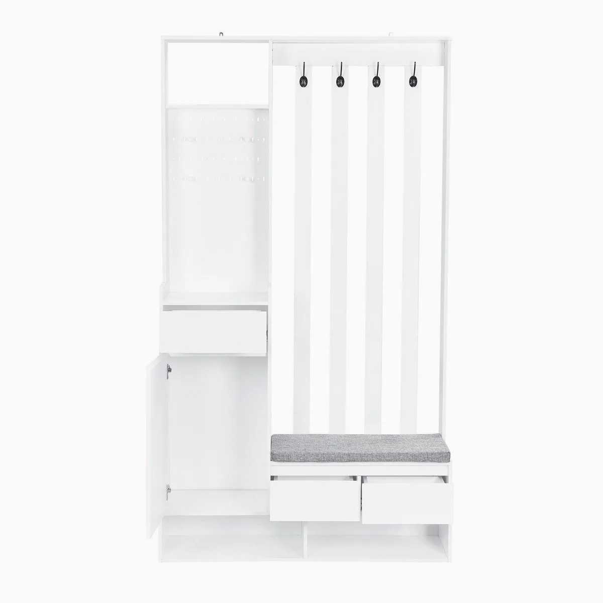 Flieks Garderobenständer, praktisches Garderoben-Set mit Schuhbank 3