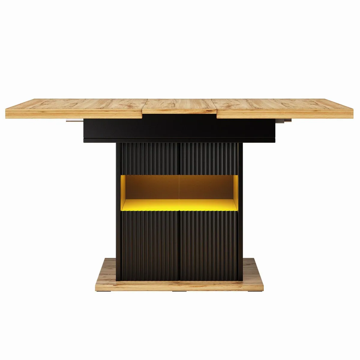 Flieks Esstisch ausziehbar, moderne LED-Beleuchtung, erweiterbar von 110-140 cm 5