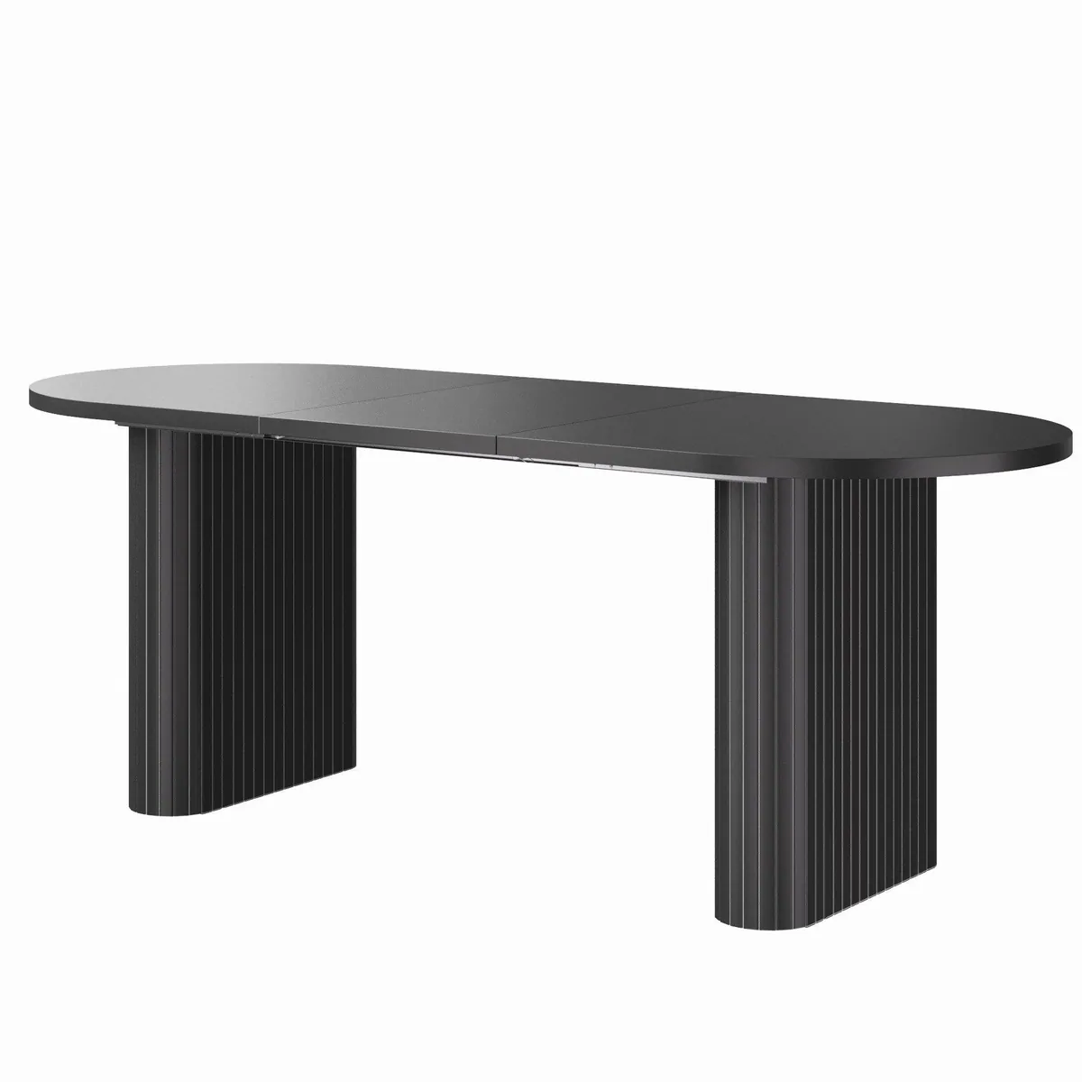 Flieks Esstisch, verstellbare Länge 120-160 cm, oval, schwarz 5