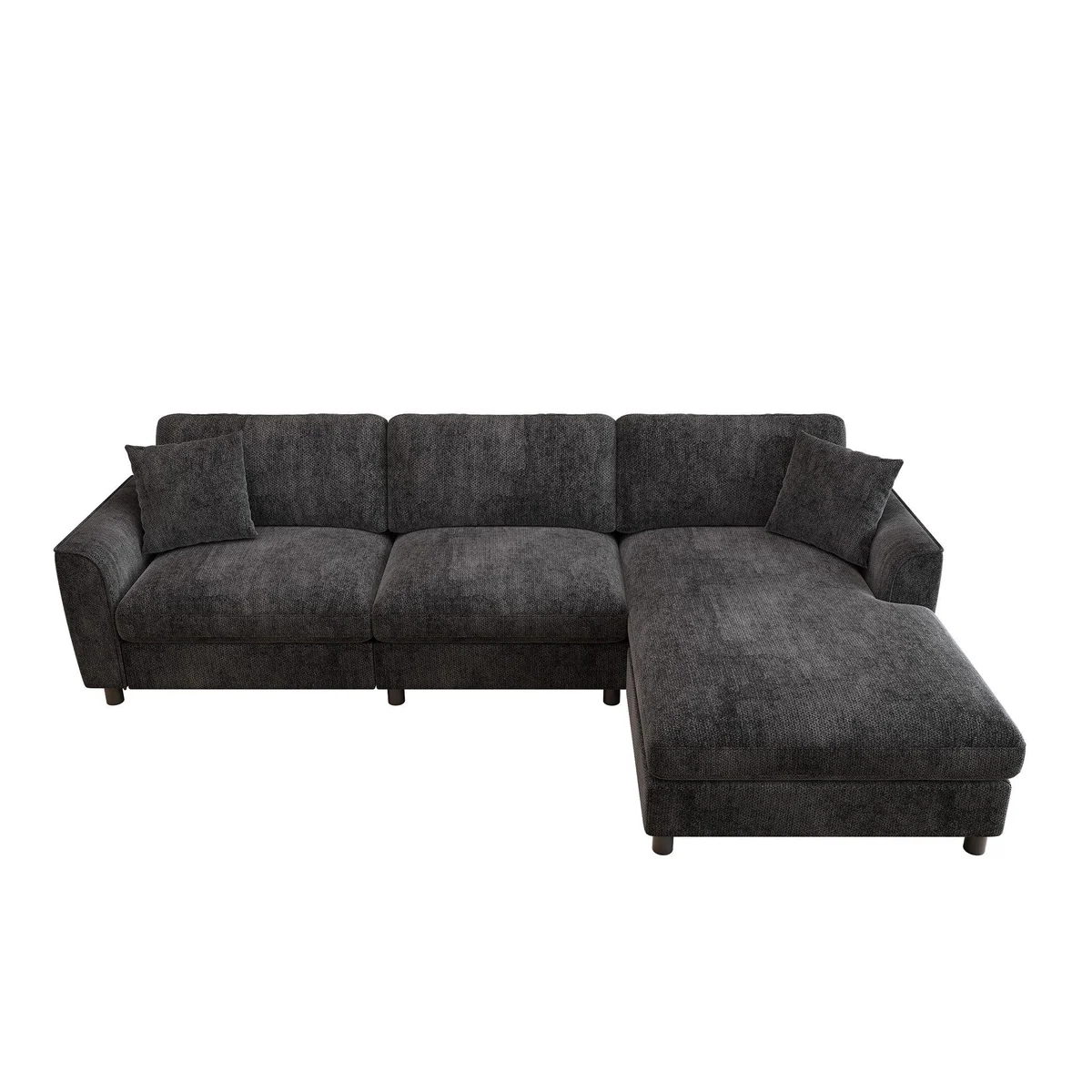 Flieks Ecksofa L-Form 3-Sitzer, modulare Wolkenform mit wechselbarer Chaiselongue 4