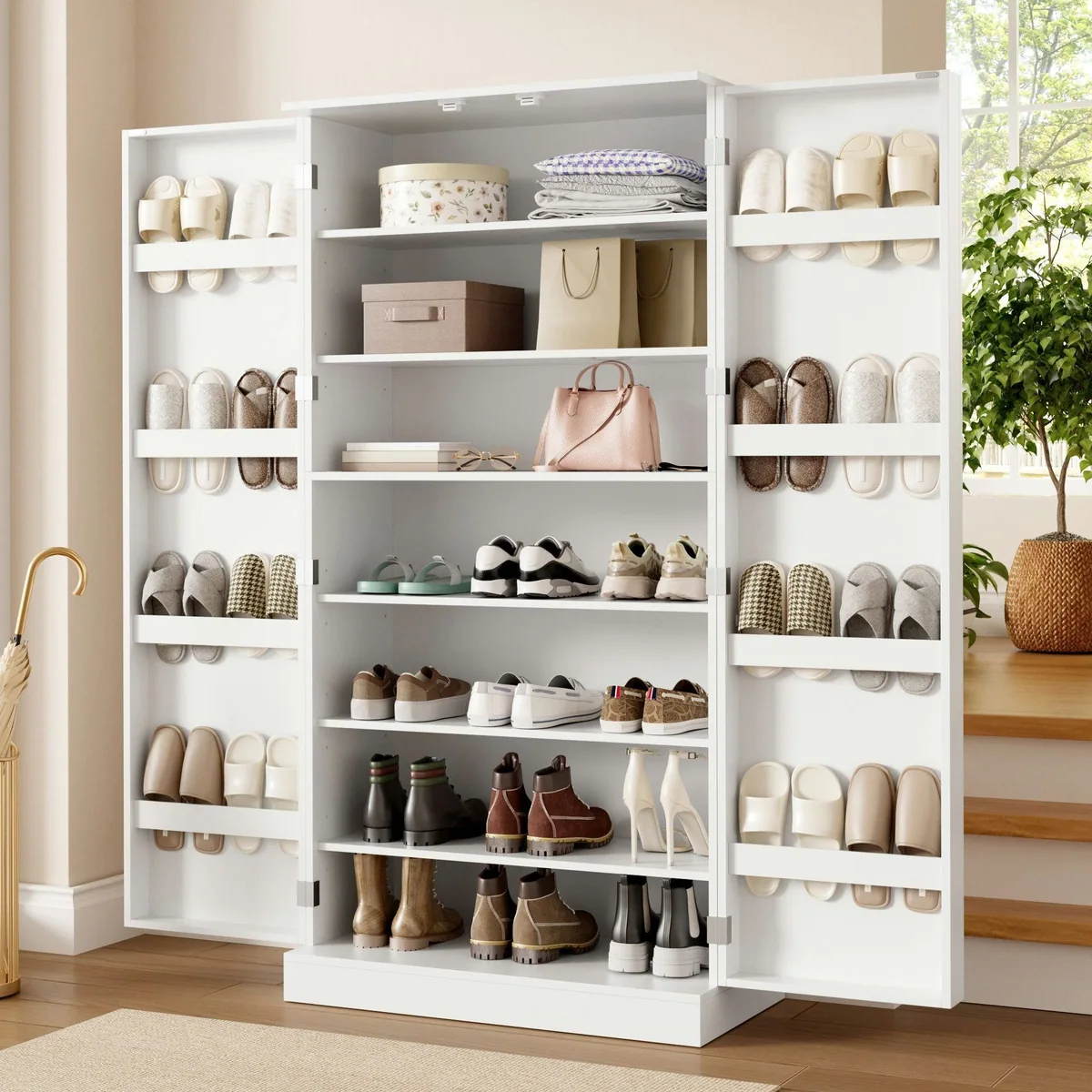 Flieks Schuhschrank, 7 Ebenen, verstellbare Böden, Kipp-Schutz — vielseitig und platzsparend 3