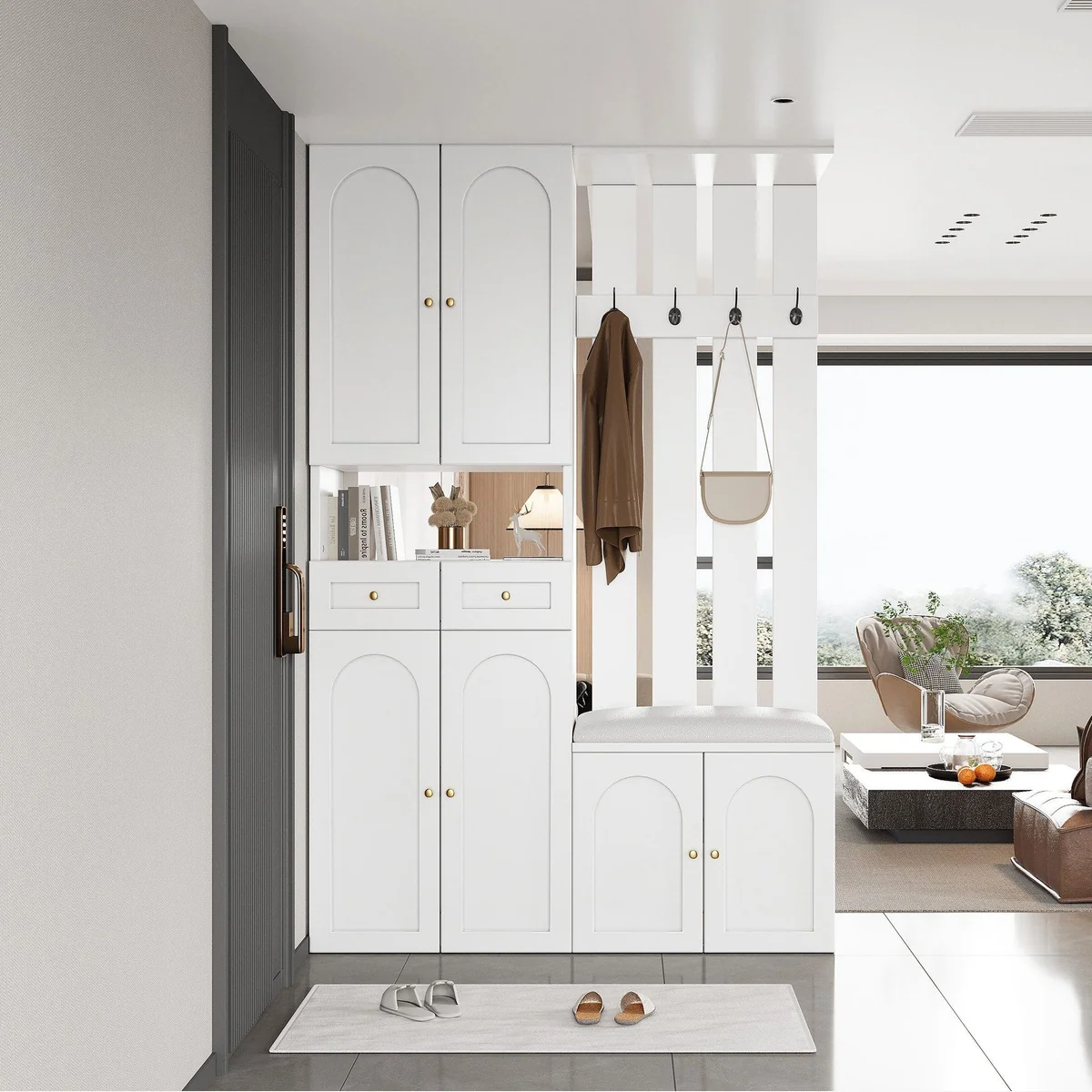 Flieks Garderoben-Set, 4 Haken, 6 Türen, 2 Schubladen — praktisches Design für jeden Flur 3