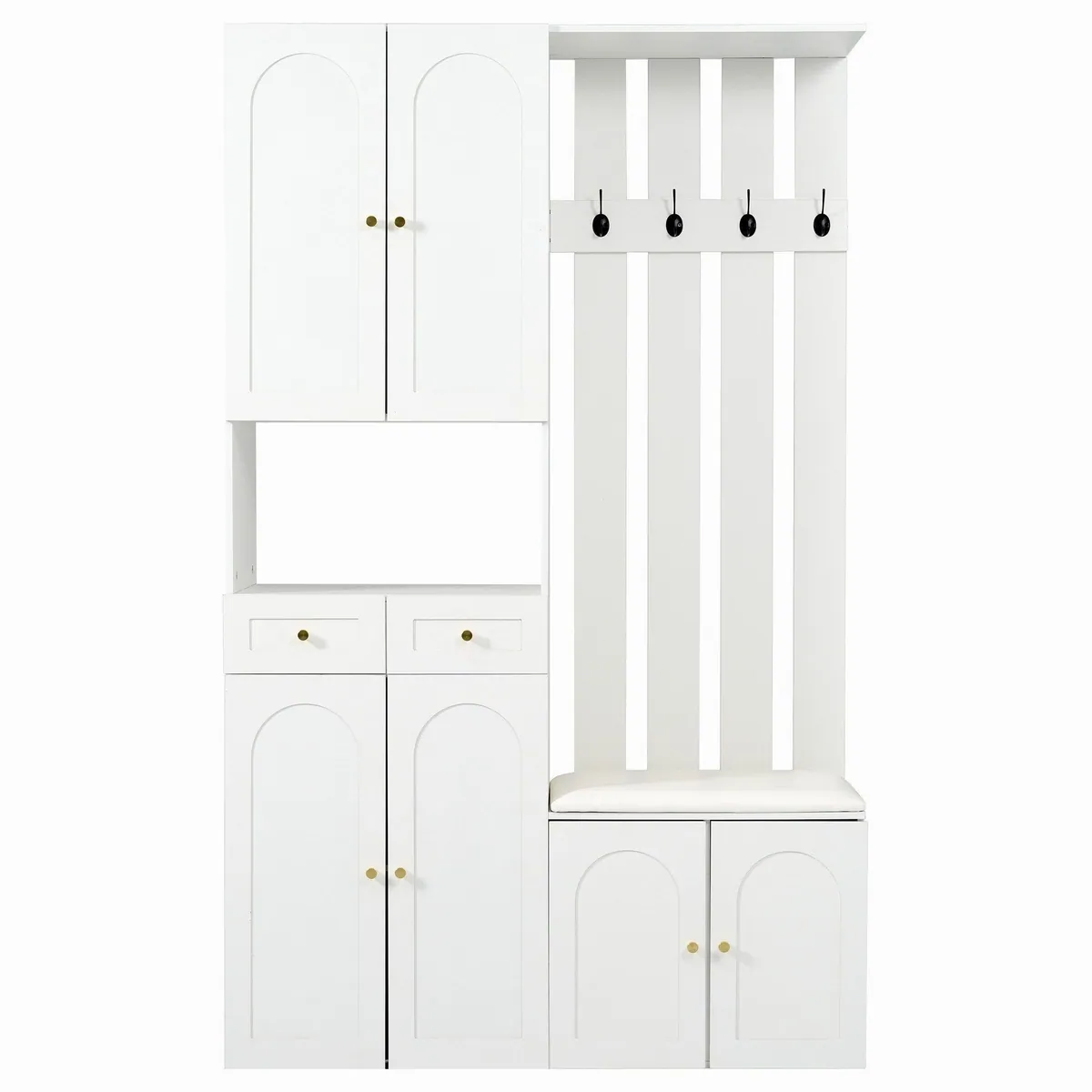 Flieks Garderoben-Set, 4 Haken, 6 Türen, 2 Schubladen — praktisches Design für jeden Flur 5