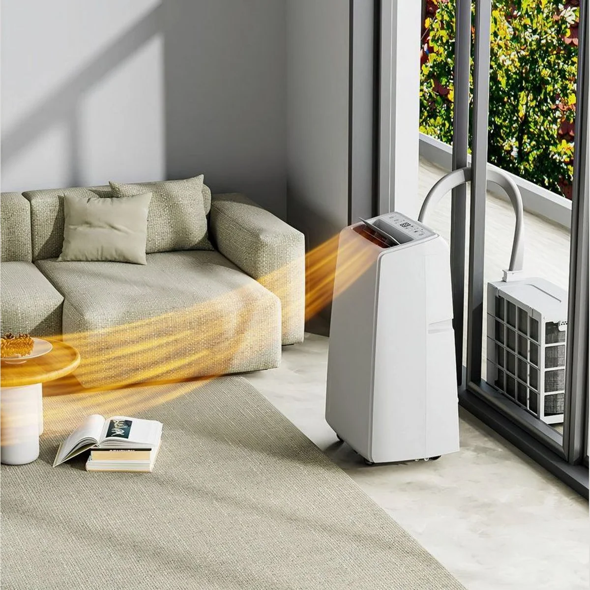 FM-SOLAR YFG-12H/FC6-W Klimagerät, 12000 BTU, mobil, heizen & kühlen 5