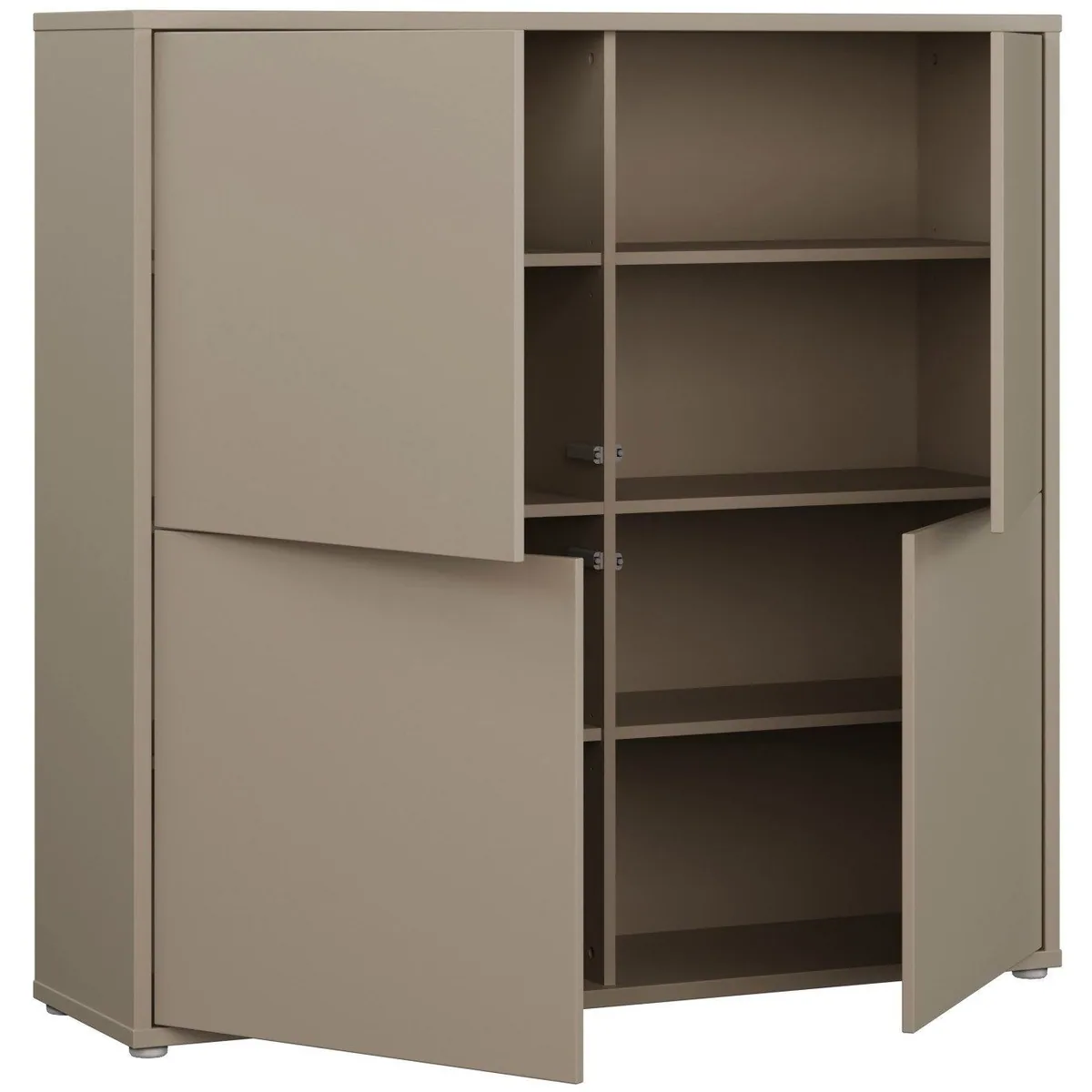 FORTE Highboard, grifflos, Push-to-open, variabler Stauraum 4