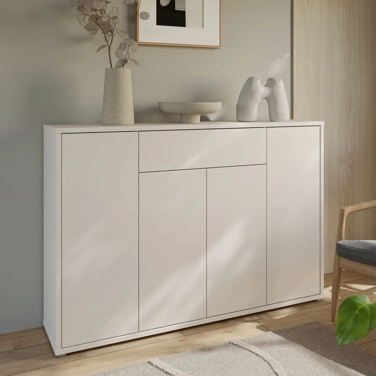FORTE Schuhschrank Alice Springs, Push-to-Open, Platz für 28 Paar Schuhe — modern & funktional