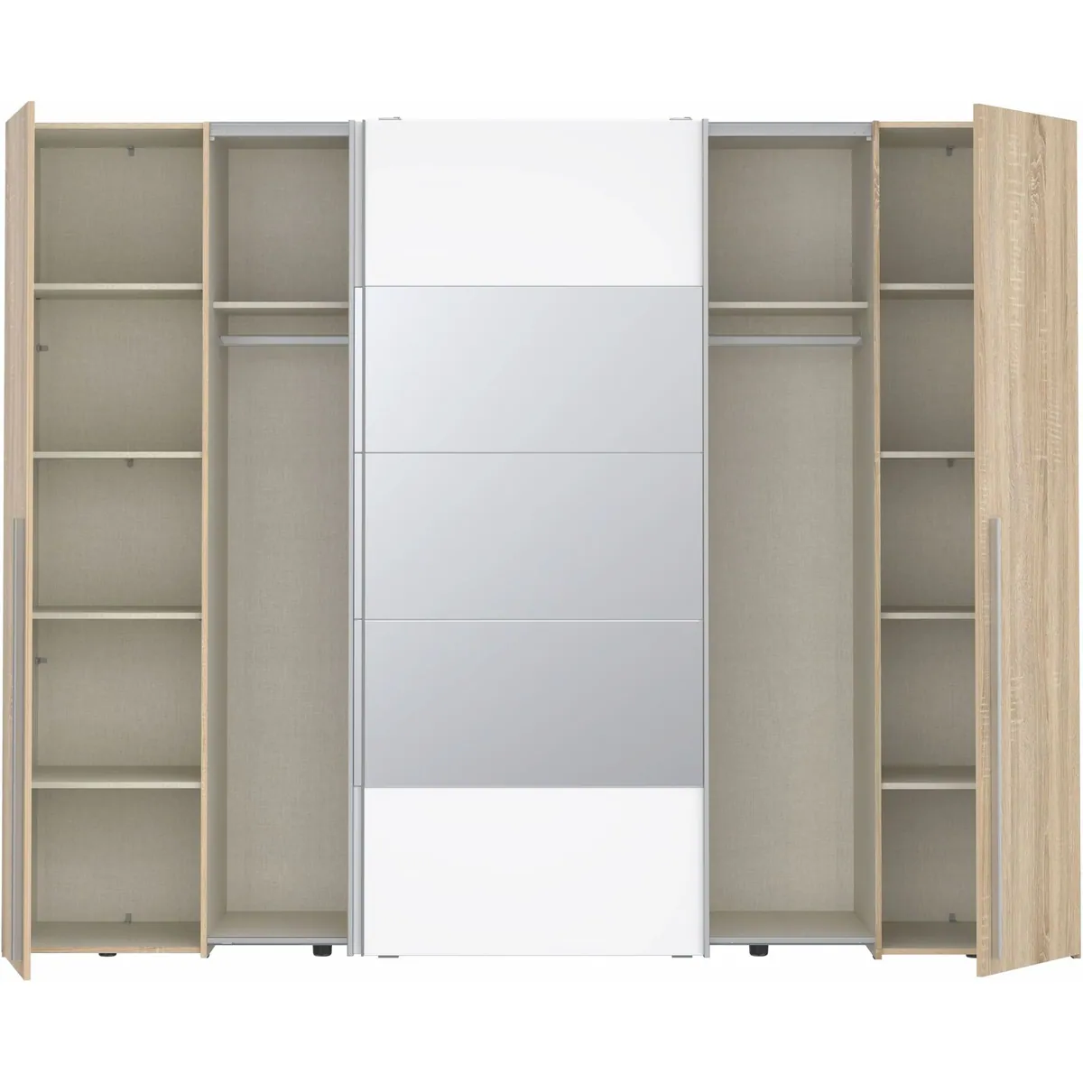 FORTE Kleiderschrank Narago, eleganter Kombischrank mit Spiegel — variabel, modernes Design, durchdachtes Stauraumkonzept 4