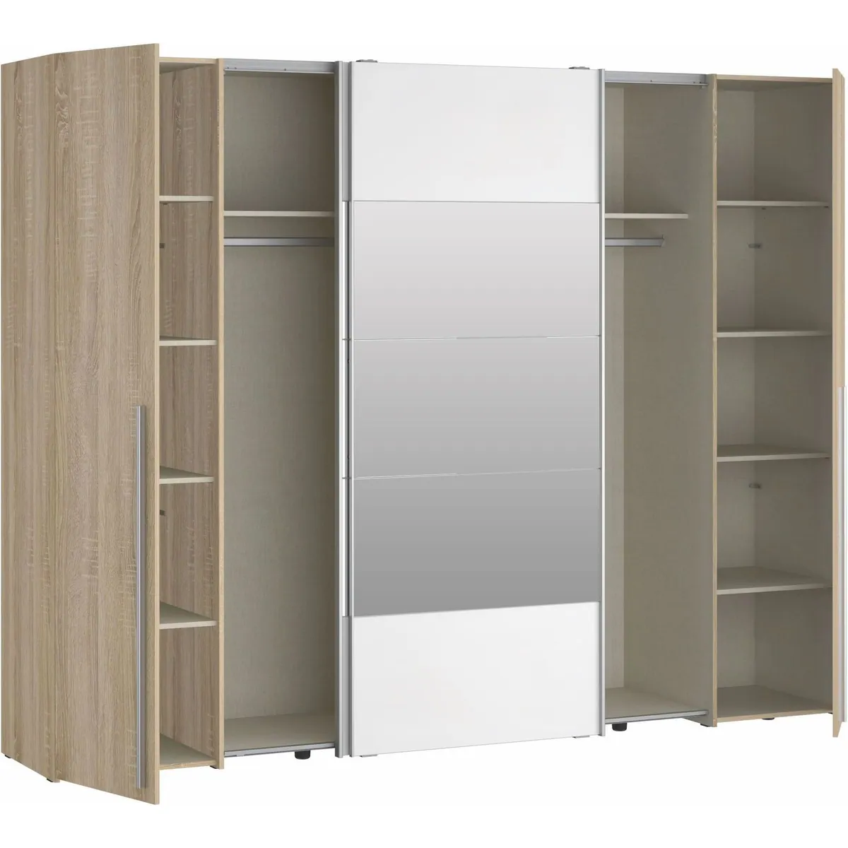FORTE Kleiderschrank Narago, eleganter Kombischrank mit Spiegel — variabel, modernes Design, durchdachtes Stauraumkonzept 5