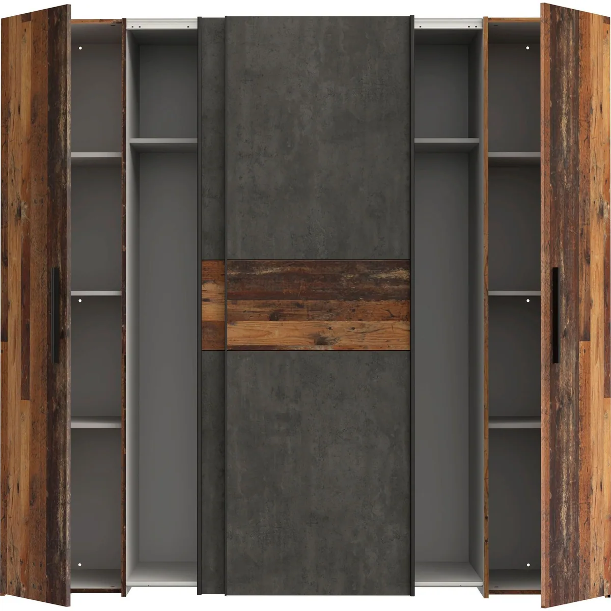 FORTE Kleiderschrank Kalixtus, großzügiger Stauraum, modernes Design, vielseitige Farbvarianten 5
