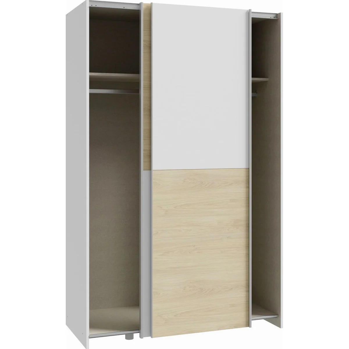 FORTE Schwebetürenschrank, stabil und zeitlos, Made in Europe – 2 Schiebetüren, verschiedene Farben und Breiten 3