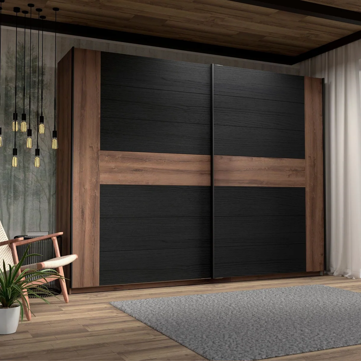 FORTE Schwebetürenschrank Bellevue, modernes Design & praktische Inneneinteilung