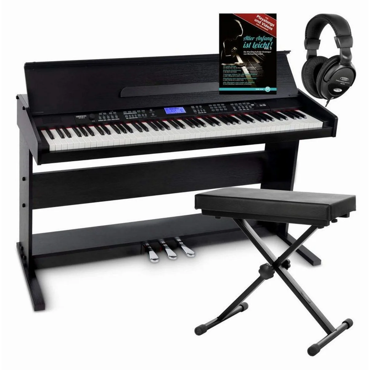 FunKey DP-88 II E-Piano, 88 anschlagsdynamische Tasten, vielseitige Begleitautomatik