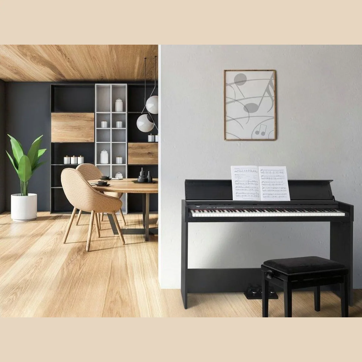 FunKey DP-1088 E-Piano, kompaktes Design, 20 Klänge, Twinova-Funktion 2