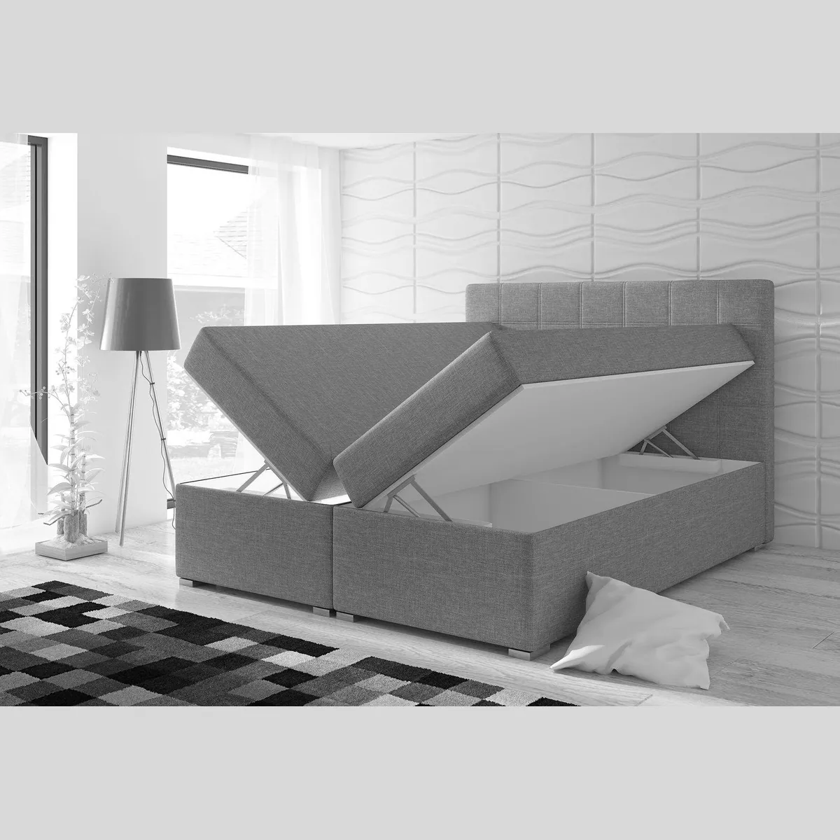 Fun Möbel Boxbett AMBRE, Extravagantes Design und praktischer Stauraum — 220 cm Liegehöhe 3