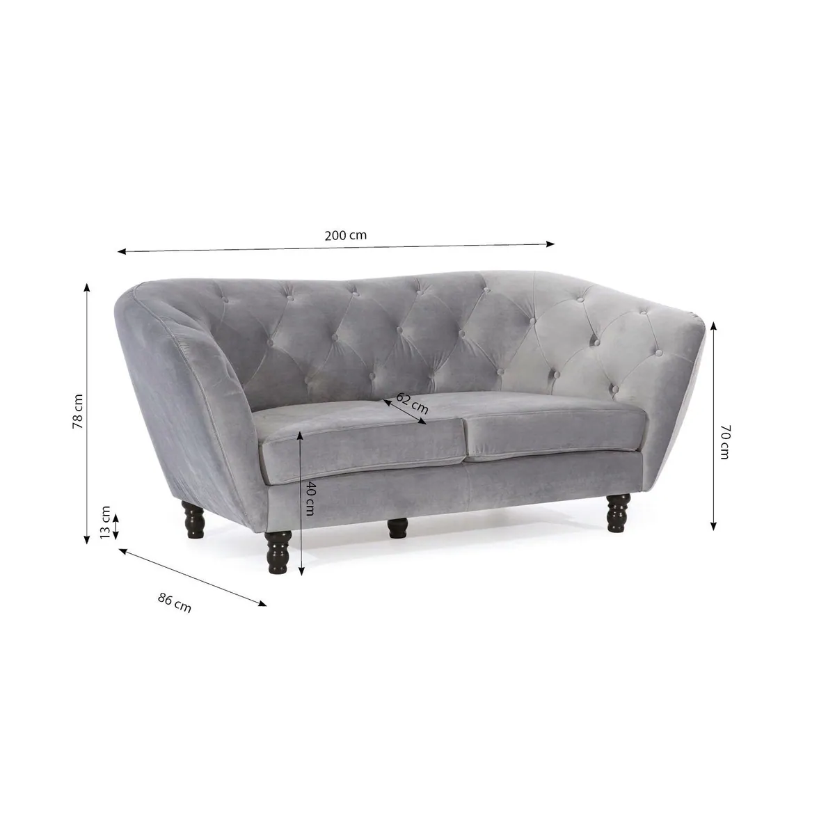 Fun Möbel CHARLOTTE Sofa-Set, zeitloses Design und hohe Bequemlichkeit 3