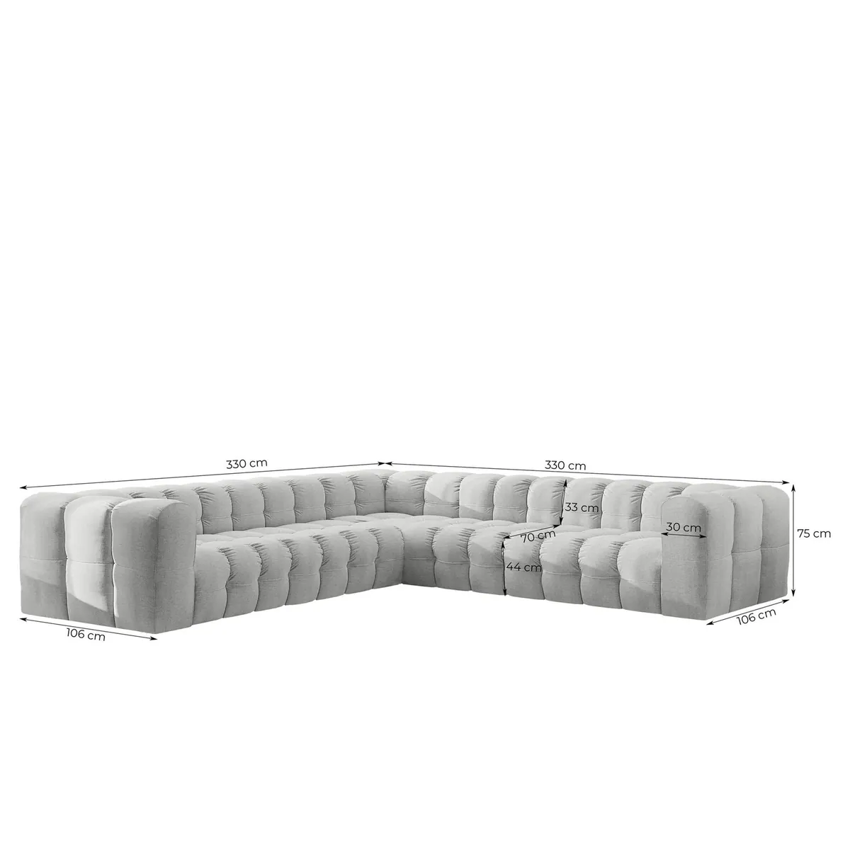 Fun Möbel Ecksofa SOLVIE XL Universal, Komfortable Polsterung, Pflegeleichter Bezug 3