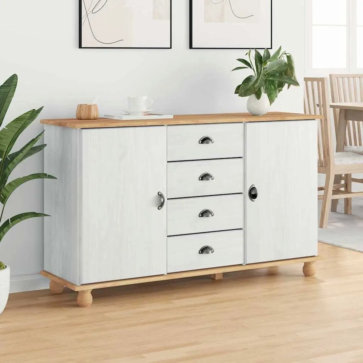 furnicato Sideboard Massivholz, elegantes Design und großzügiger Stauraum 4