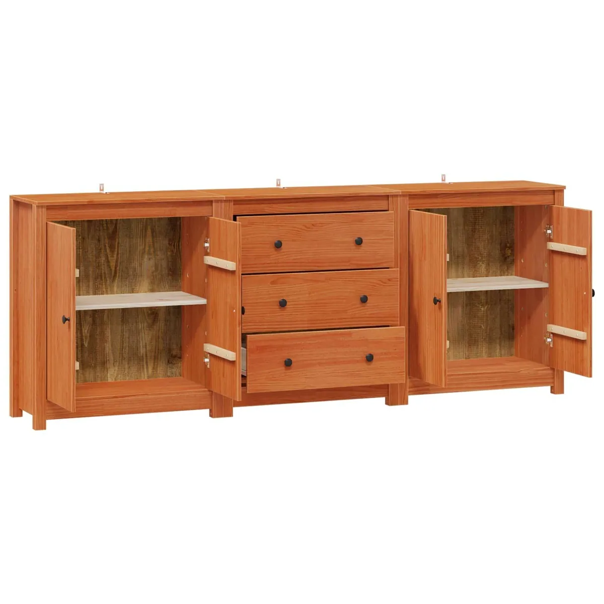 furnicato Sideboard Massivholz, elegantes Design, viel Stauraum, pflegeleichte Oberfläche 5