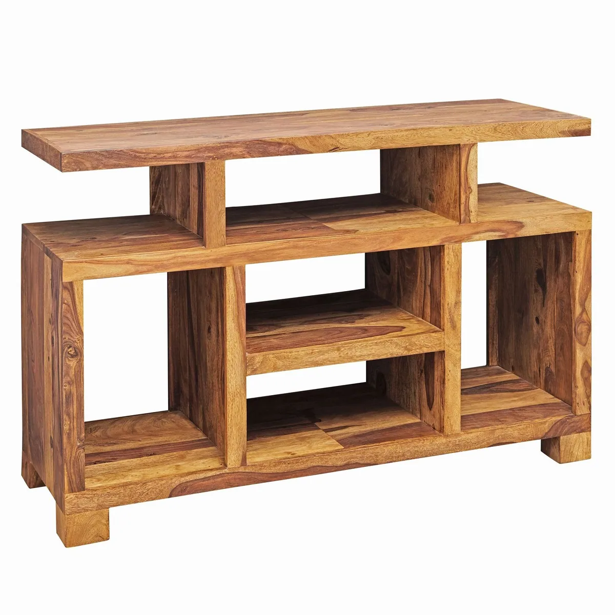 furnicato Sideboard Anrichte, Massivholz, elegantes Walnuss Finish — vielseitig einsetzbar, stabil, pflegeleicht