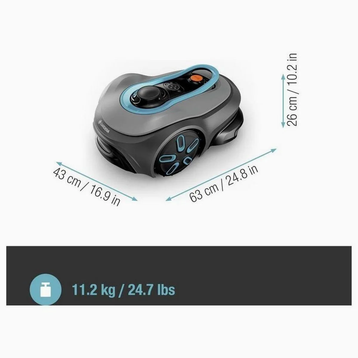 GARDENA smart SILENO free Mähroboter, kabellose Technologie, KI-gestützt, für Flächen bis 1200 m² 3