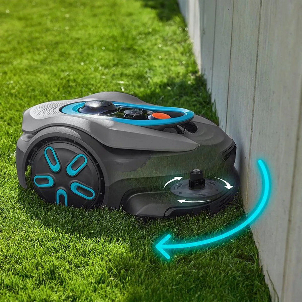 GARDENA Rasenmähroboter smart SILENO sense 600, kabellose Installation, Trim-to-Edge, LONA Intelligence 3