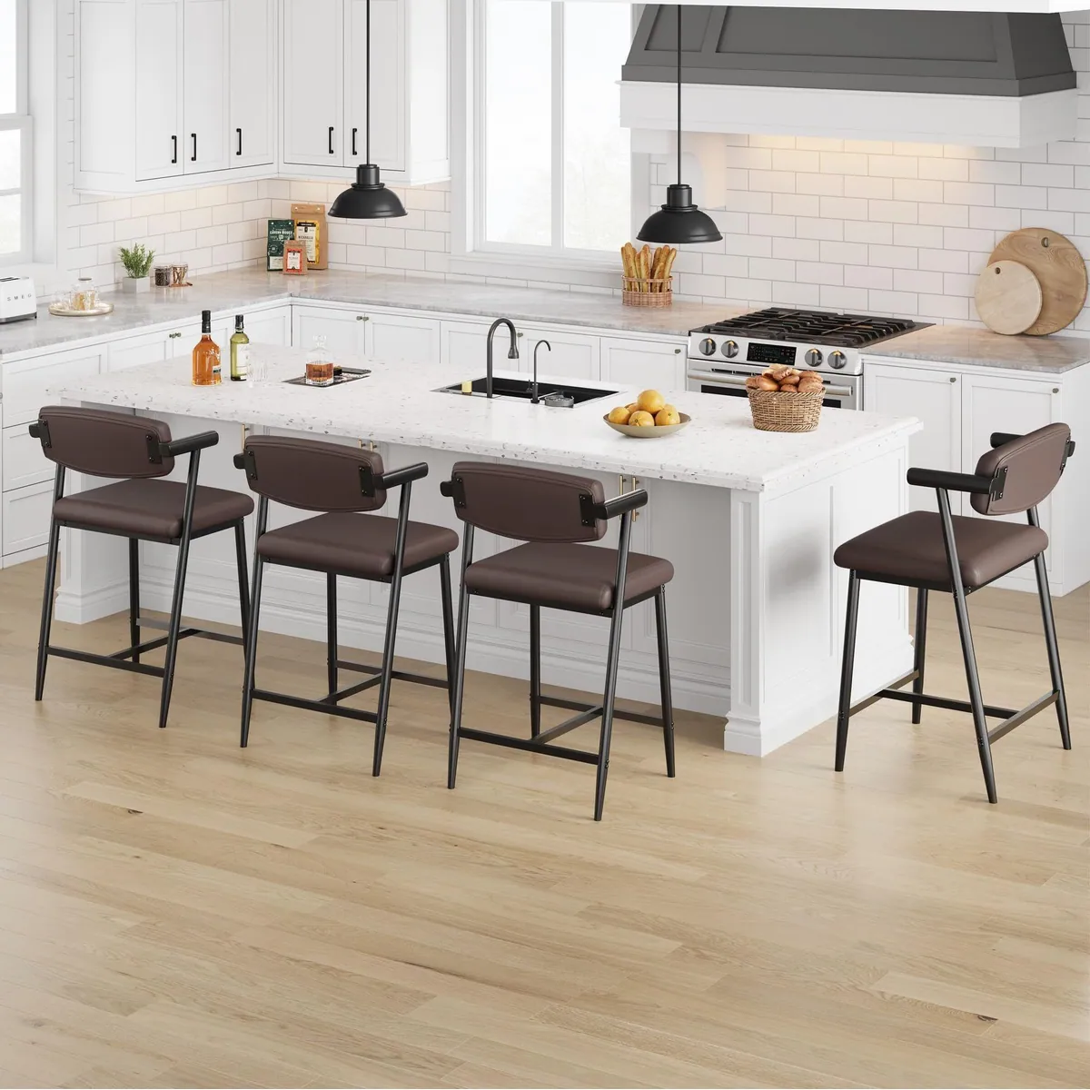 GarveeMore Barhocker 4er-Set, Komfort & Stil, Pflegeleicht & Stabil 2