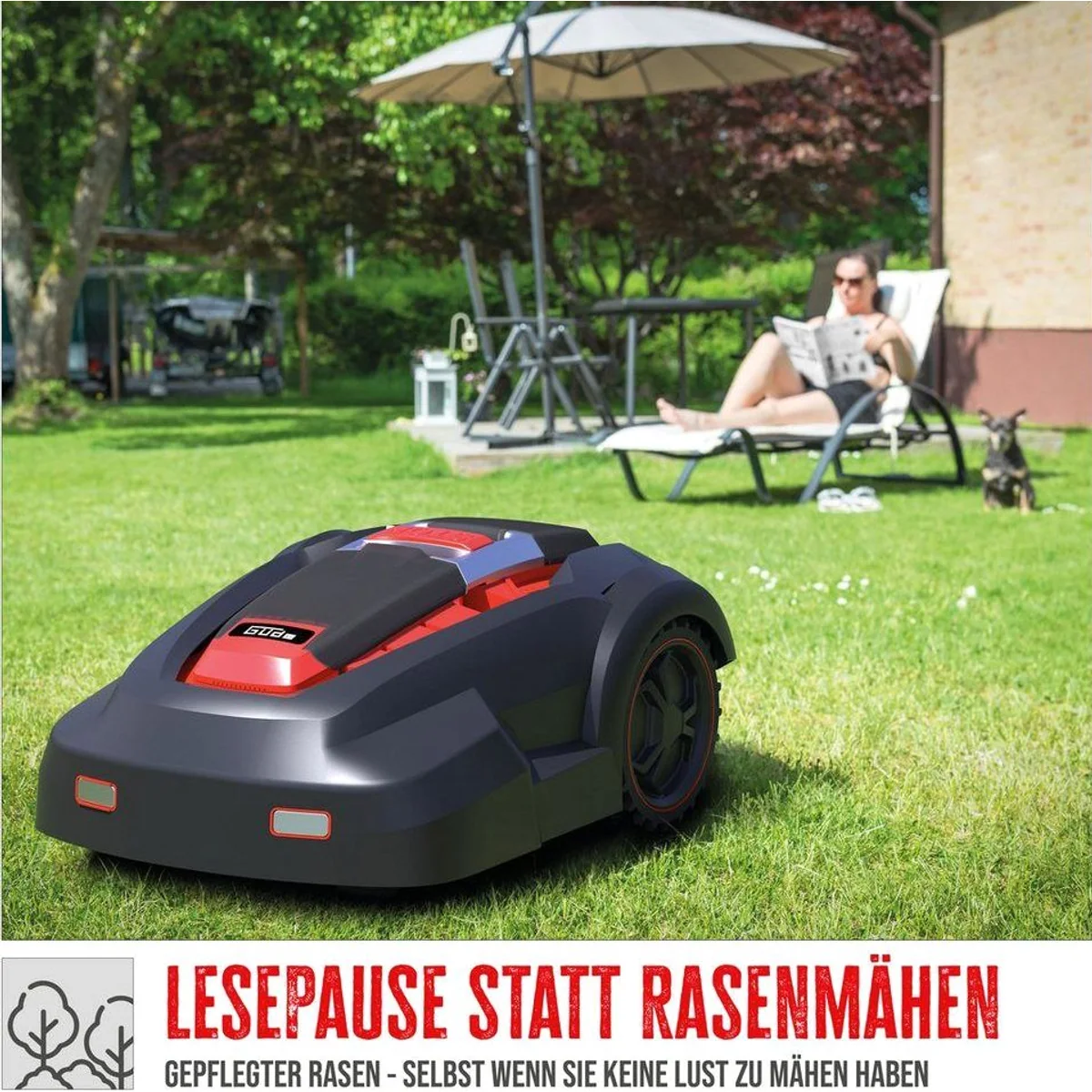 Güde Rasenmähroboter GRR 240.1, für Flächen bis 1000 m², präziser 3-Messer-Schnitt 2