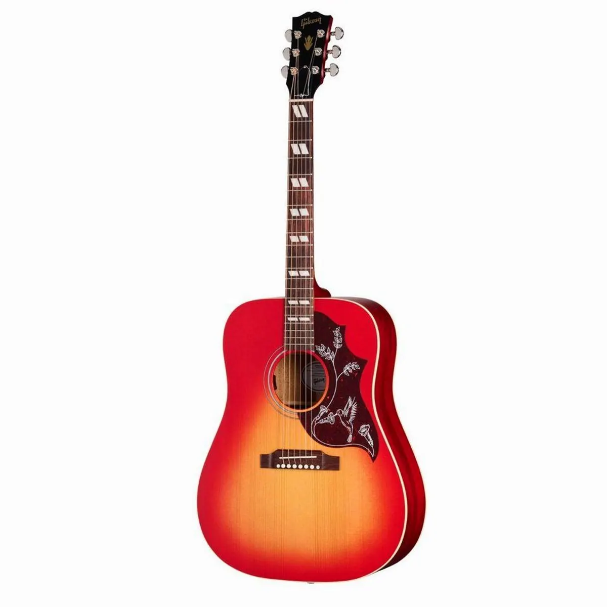 Gibson Hummingbird Special Satin Vintage Cherry Sunburst, kraftvoller Sound, kunstvolles Design, komfortabler Spielbetrieb