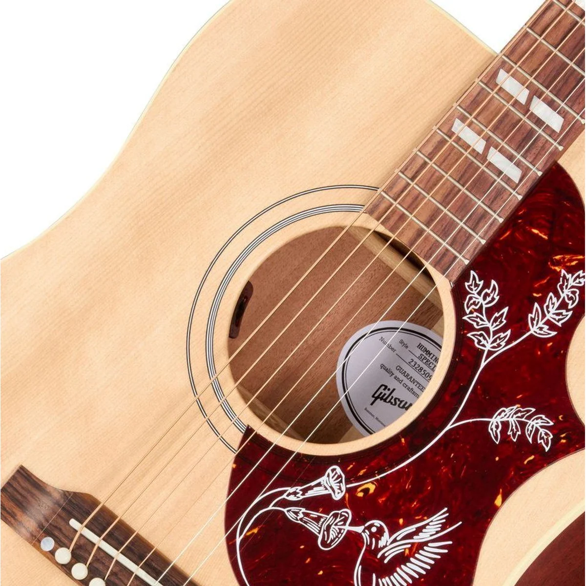 Gibson Hummingbird Special Satin Natural, massive Hölzer, Scalloped X Bracing 5