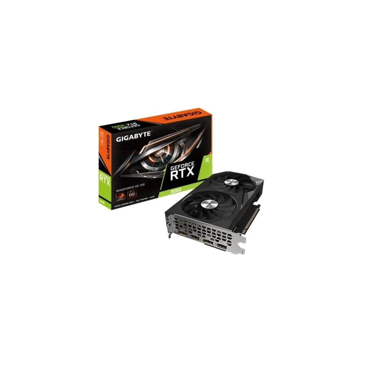 Gigabyte GeForce RTX 3060 WINDFORCE OC 12G Grafikkarte, hohe Leistung, Raytracing, 12 GB GDDR6
