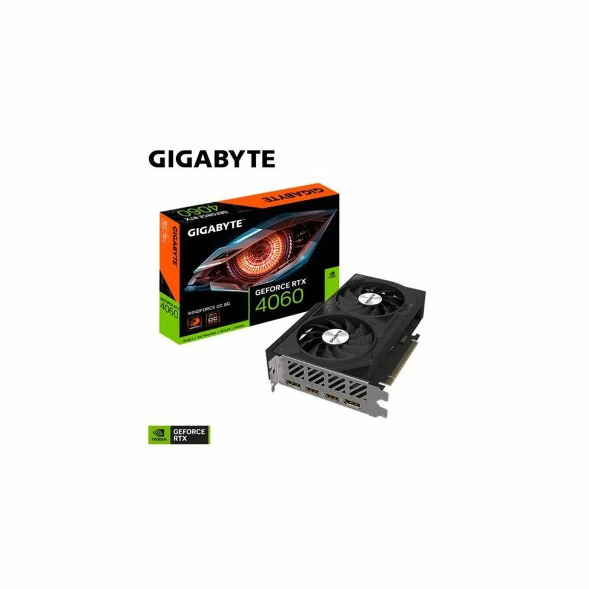 Gigabyte GeForce RTX 4060 WINDFORCE OC 8G Grafikkarte, leistungsstark, effizient, vielseitig