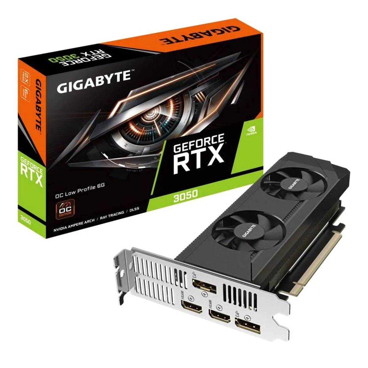 Gigabyte GeForce RTX 3050 OC Low Profile 6G Grafikkarte, kompakte Bauweise, leistungsstarkes Gaming, effiziente Kühlung