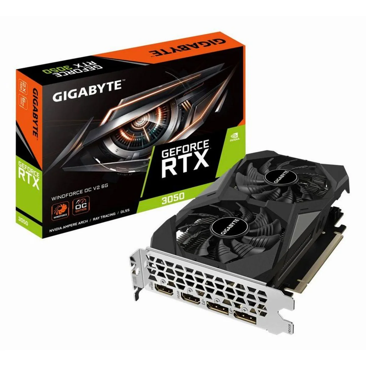 Gigabyte GeForce RTX 3050 WINDFORCE OC V2 6G Grafikkarte, hohe Leistung, optimierte Kühlung, Raytracing-fähig