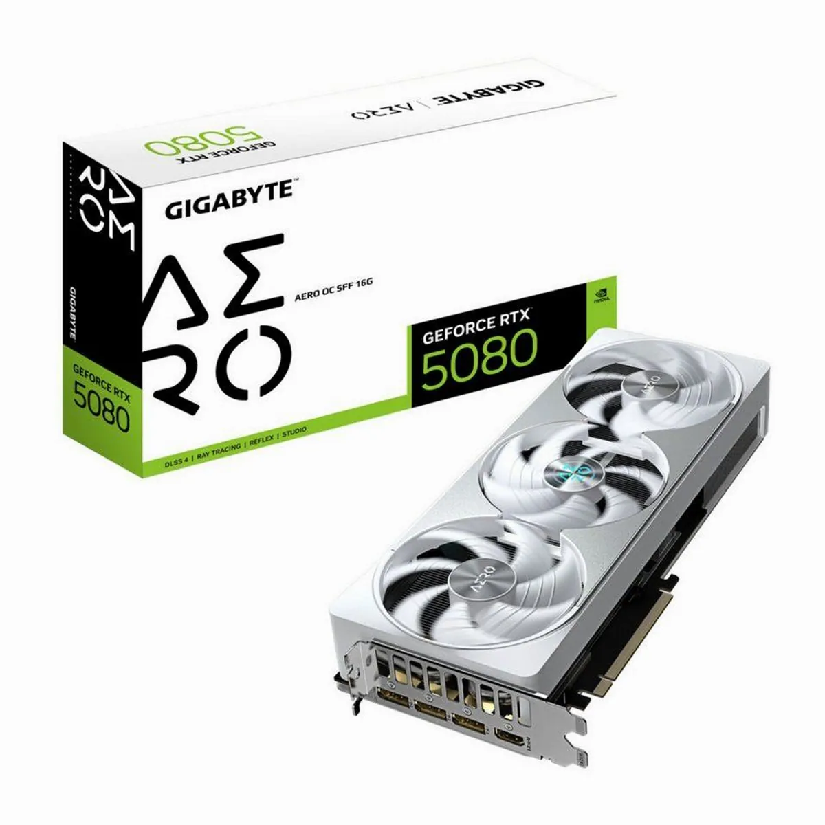 Gigabyte GeForce RTX 5080 AERO OC SFF 16G Grafikkarte, 16 GB GDDR7, leistungsstarke Kühlung