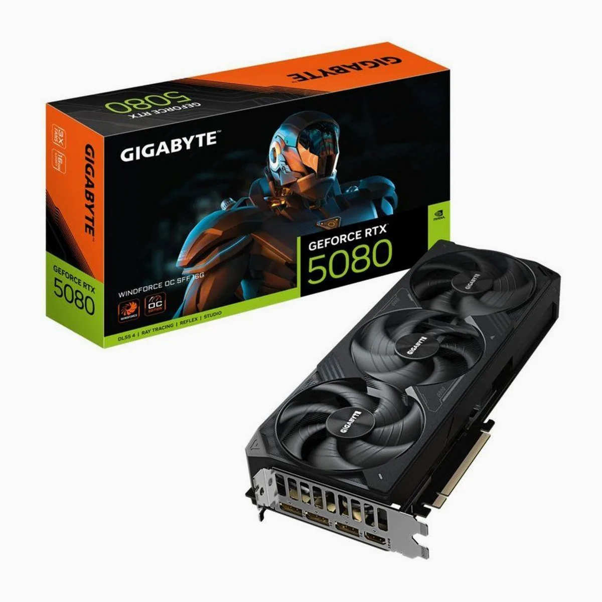 Gigabyte GeForce RTX 5080 WINDFORCE OC SFF, 16 GB GDDR7, kraftvolle Grafikleistung