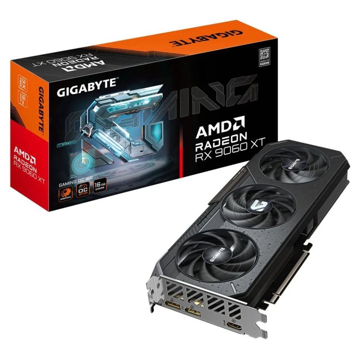Gigabyte Radeon RX 9060 XT GAMING OC 16G, 16GB GDDR6, hohe Leistung und effiziente Kühlung