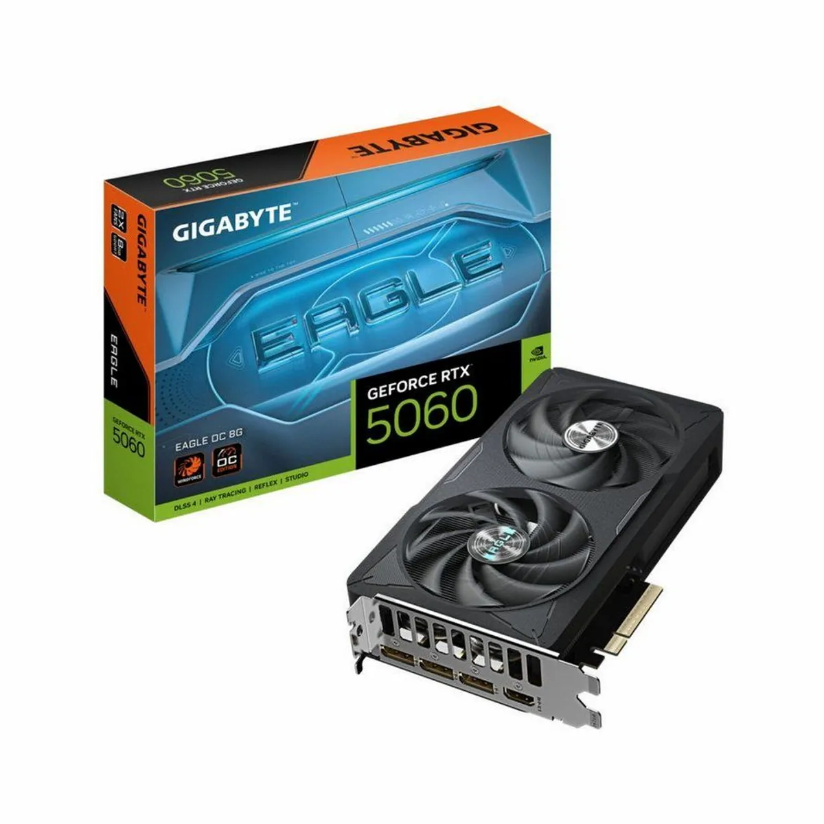 Gigabyte GeForce RTX 5060 EAGLE OC 8G Grafikkarte, 8GB GDDR7, PCI-E 5.0, leistungsstark und effizient