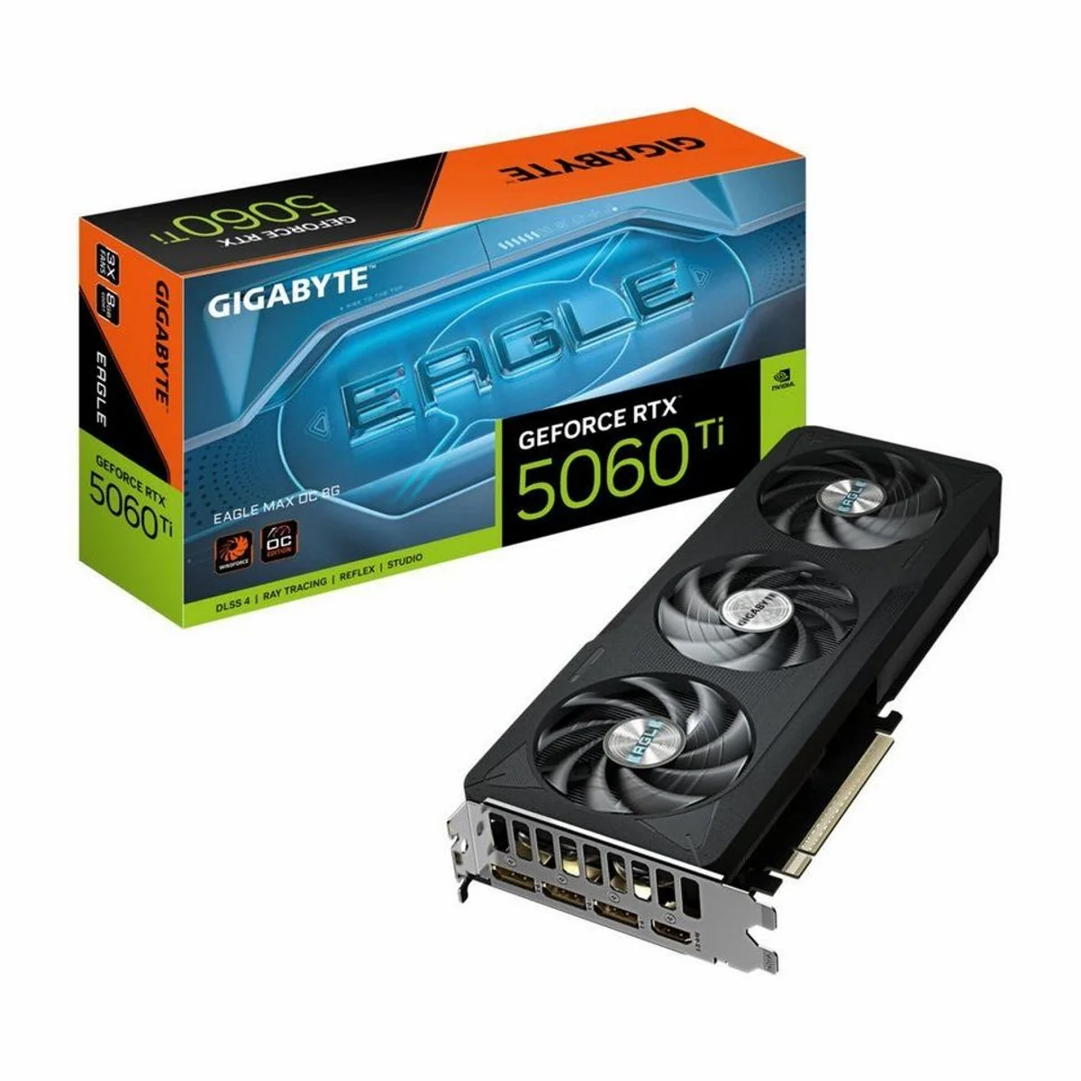 Gigabyte GeForce RTX 5060 Ti EAGLE MAX OC 8G Grafikkarte, 8 GB GDDR7, 128 Bit