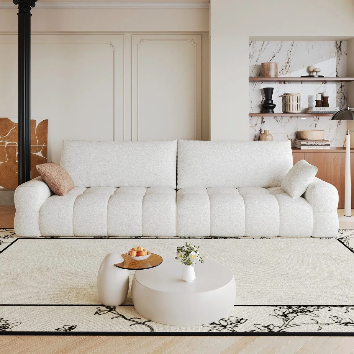 GLP Big Sofa Cloud, großzügiges 4-Sitzer Sofa, weicher Stoffbezug, bequeme Vollschaumpolsterung