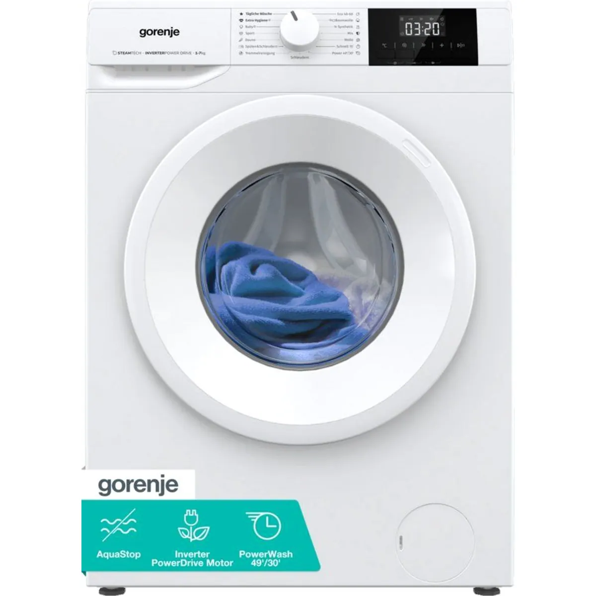 GORENJE Waschmaschine W51G1PS62BP, 6 kg, 1200 U/min, AquaStop-Schutz