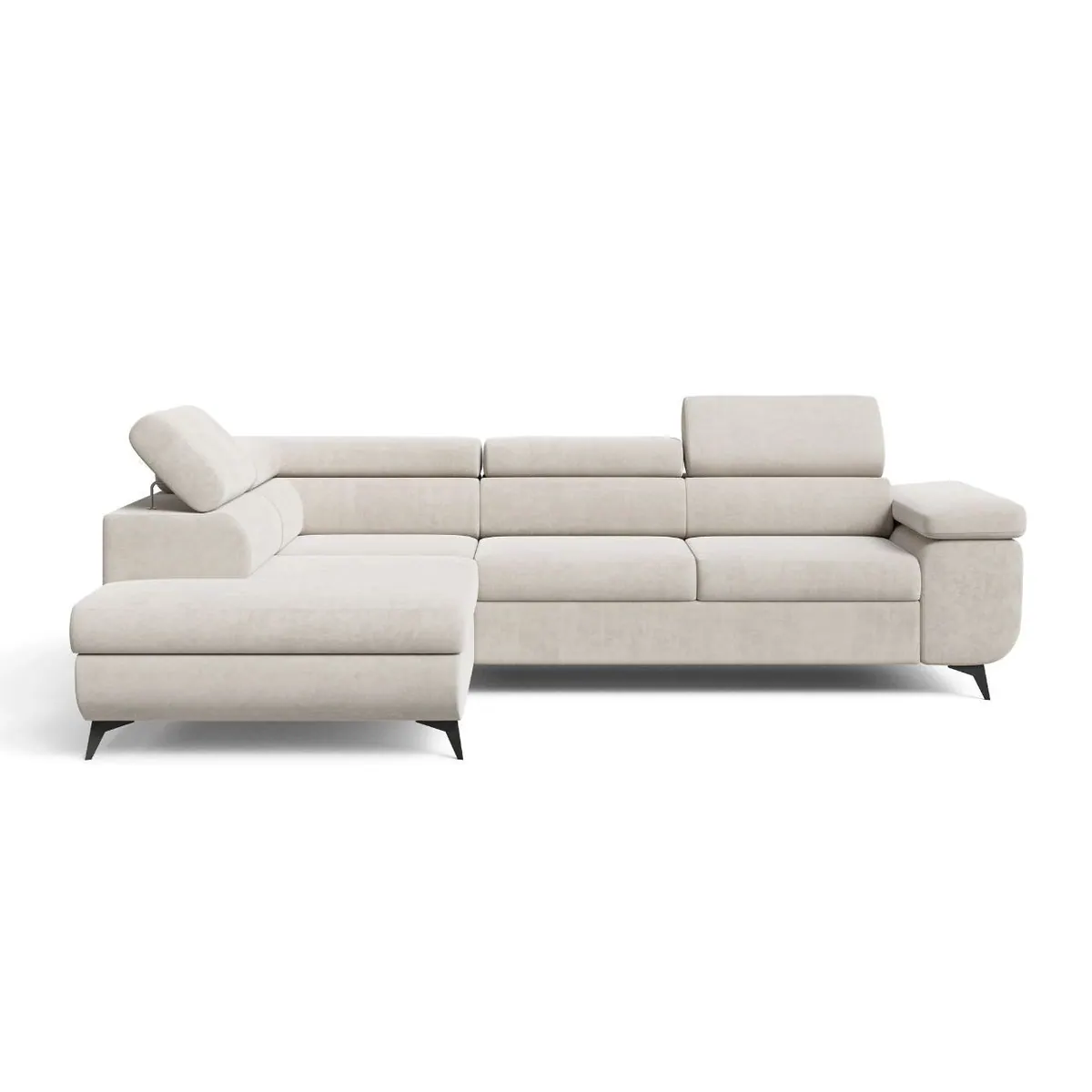 GrainGold Ecksofa Argon L-Form, Komfortabel mit Schlaffunktion & Bettkasten 2