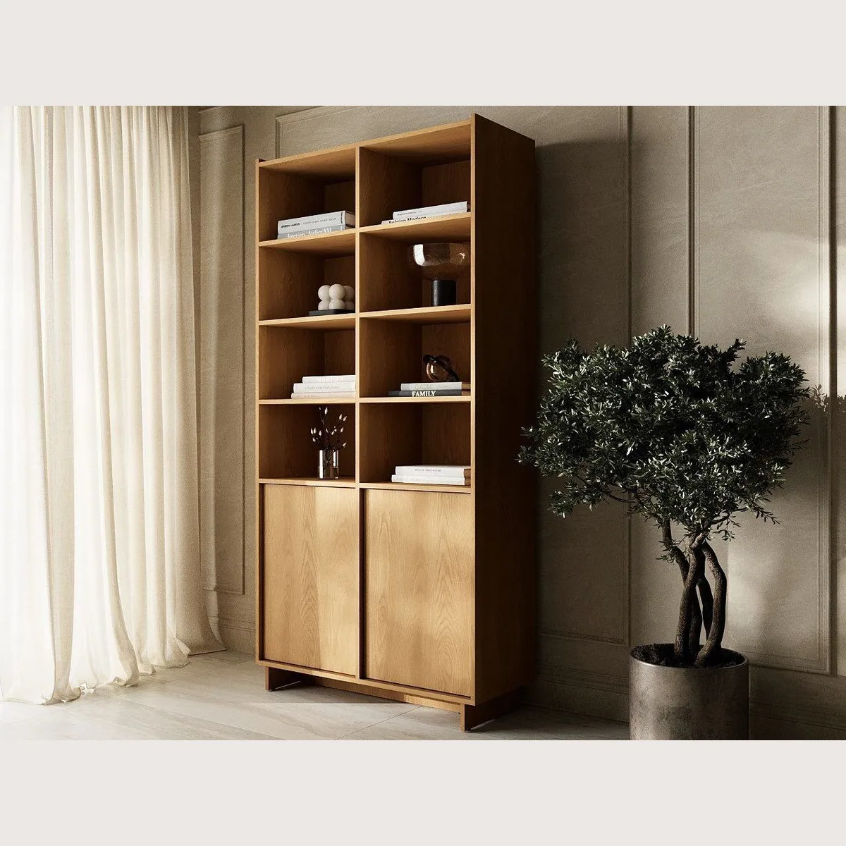 GrainGold Standregal Azumi, modernes Design, Push-to-Open, 98 cm Breite 3