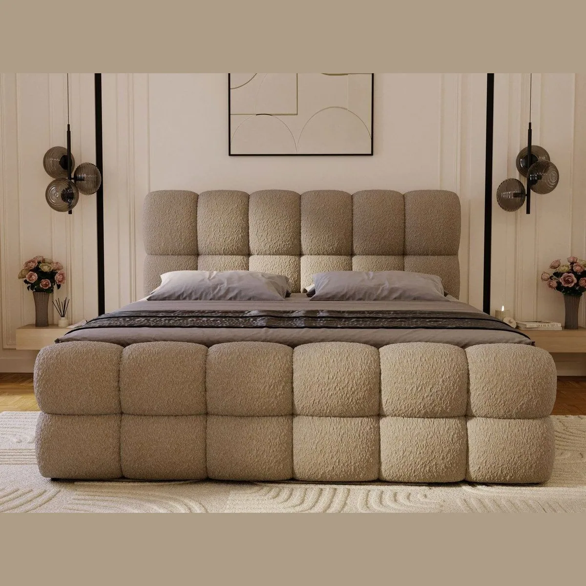 GrainGold Boxspringbett Modo, elegantes Design, hoher Schlafkomfort, praktischer Stauraum 4