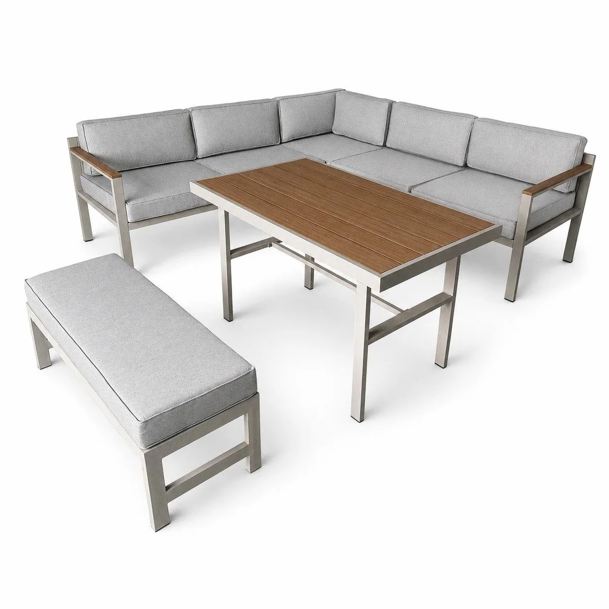 Greemotion Gartenlounge-Set Miami, hochwertiger Stahl, komfortable Kissen, pflegeleicht