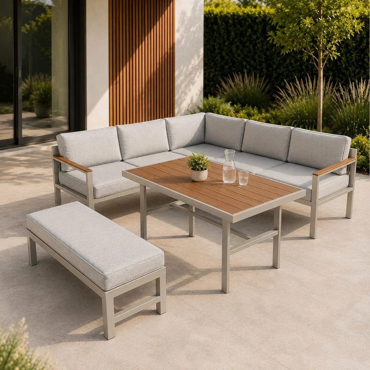 Greemotion Gartenlounge-Set Miami, hochwertiger Stahl, komfortable Kissen, pflegeleicht 2