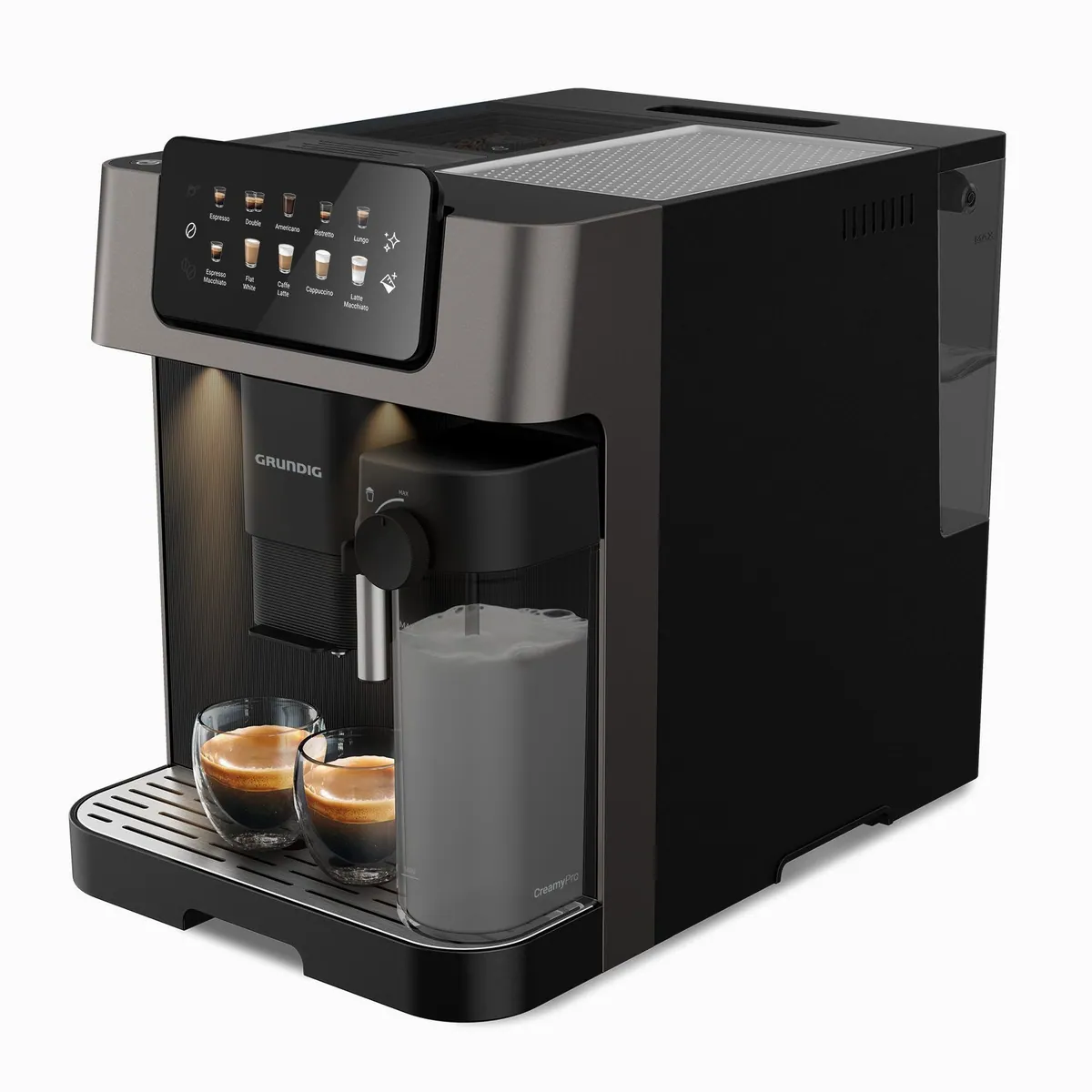 Grundig KVA 7230 Kaffeevollautomat, 19 Bar Druck, GrindPro & CreamyPro System 3
