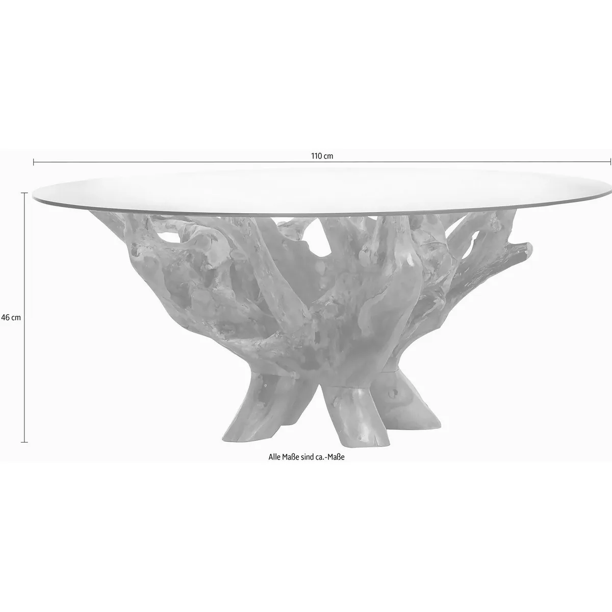 Gutmann Factory Beistelltisch Nature, elegante Ablagefläche aus Teakholz, pflegeleichte Oberfläche 5